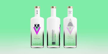 kvr酒精饮料品牌设计包装设计,互补色箭头符号,让包装超有识别性